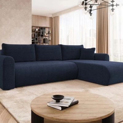 Rozkládací sedačka s úložným prostorem MANASSAS - tmavá modrá 2