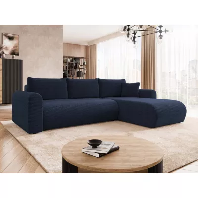 Rozkládací sedačka s úložným prostorem MANASSAS - tmavá modrá 2