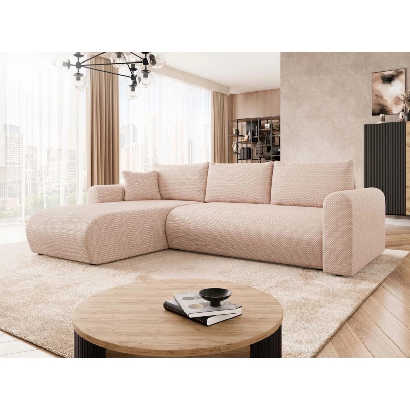 Rozkládací sedačka s úložným prostorem MANASSAS - růžová