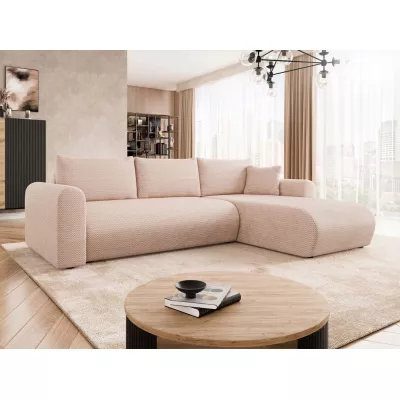 Rozkládací sedačka s úložným prostorem MANASSAS - růžová