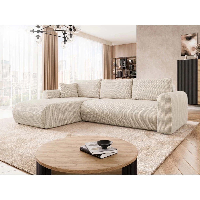 Rozkládací sedačka s úložným prostorem MANASSAS - béžová