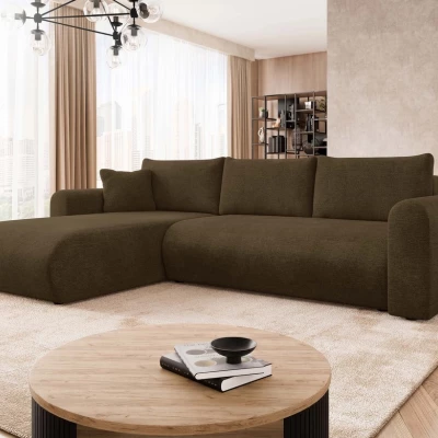 Rozkládací sedačka s úložným prostorem MANASSAS - čokoládová 2