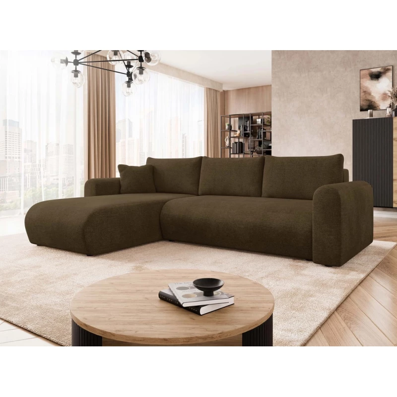 Rozkládací sedačka s úložným prostorem MANASSAS - čokoládová 2