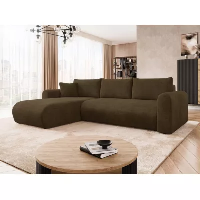 Rozkládací sedačka s úložným prostorem MANASSAS - čokoládová 2