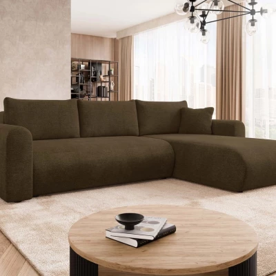 Rozkládací sedačka s úložným prostorem MANASSAS - čokoládová 2