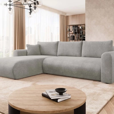 Rozkládací sedačka s úložným prostorem MANASSAS - stříbrná