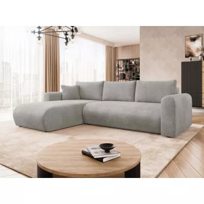 Rozkládací sedačka s úložným prostorem MANASSAS - stříbrná