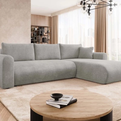 Rozkládací sedačka s úložným prostorem MANASSAS - stříbrná