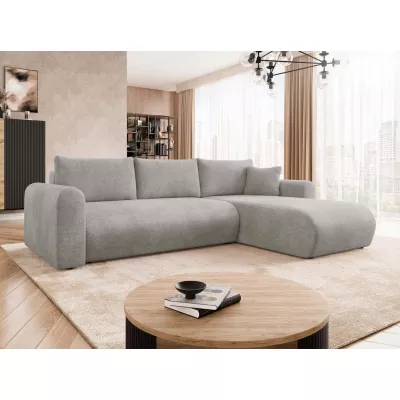 Rozkládací sedačka s úložným prostorem MANASSAS - stříbrná