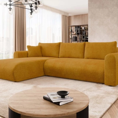 Rozkládací sedačka s úložným prostorem MANASSAS - žlutá