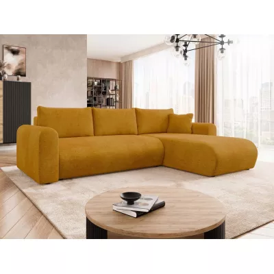 Rozkládací sedačka s úložným prostorem MANASSAS - žlutá