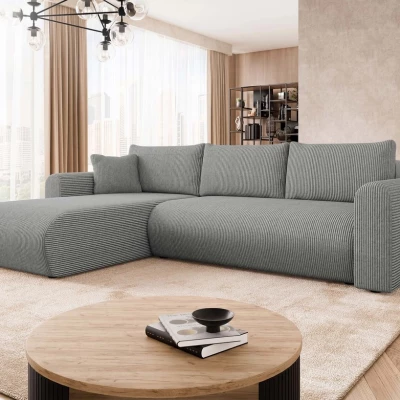 Rozkládací sedačka s úložným prostorem MANASSAS - světlá popelavá