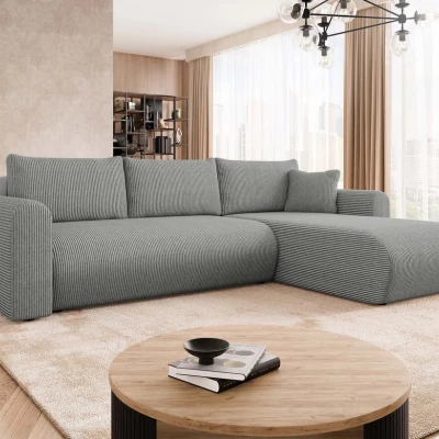 Rozkládací sedačka s úložným prostorem MANASSAS - světlá popelavá