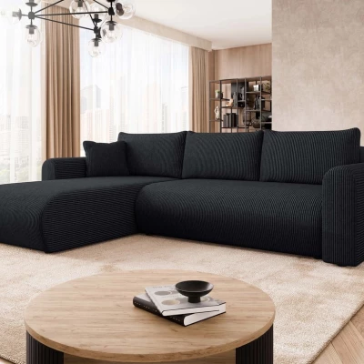 Rozkládací sedačka s úložným prostorem MANASSAS - černá