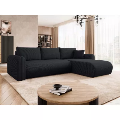 Rozkládací sedačka s úložným prostorem MANASSAS - černá