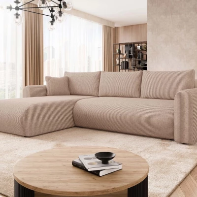 Rozkládací sedačka s úložným prostorem MANASSAS - meruňková