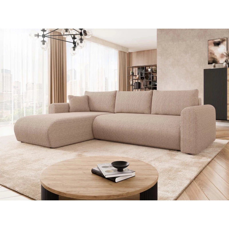 Rozkládací sedačka s úložným prostorem MANASSAS - meruňková