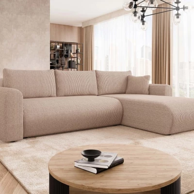 Rozkládací sedačka s úložným prostorem MANASSAS - meruňková