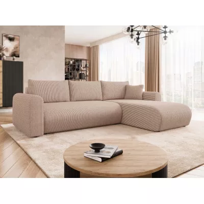 Rozkládací sedačka s úložným prostorem MANASSAS - meruňková