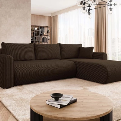 Rozkládací sedačka s úložným prostorem MANASSAS - čokoládová 1