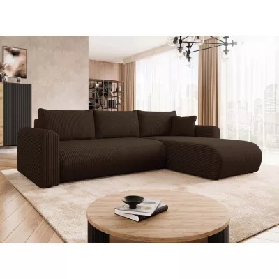 Rozkládací sedačka s úložným prostorem MANASSAS - čokoládová 1