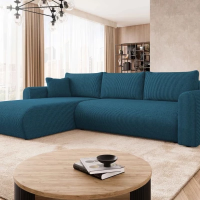 Rozkládací sedačka s úložným prostorem MANASSAS - tmavá modrá 1