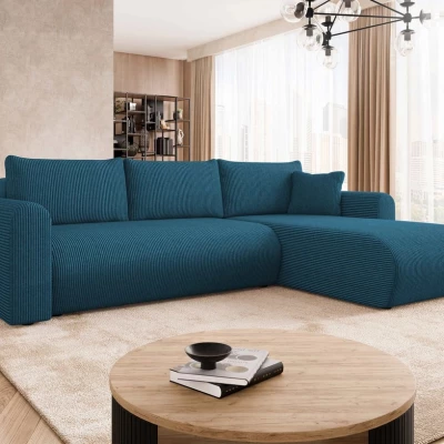 Rozkládací sedačka s úložným prostorem MANASSAS - tmavá modrá 1