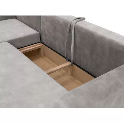 Rozkládací sedačka s úložným prostorem MANASSAS - špinavá bílá