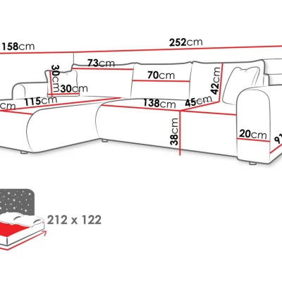 Rozkládací sedačka s úložným prostorem MANASSAS - žlutá