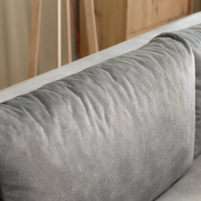 Rozkládací sedačka s úložným prostorem MANASSAS - světlá popelavá