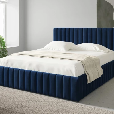 Manželská postel s úložným prostorem 140x200 ONANCOK 1 - modrá