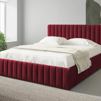 Manželská postel s úložným prostorem 140x200 ONANCOK 1 - červená