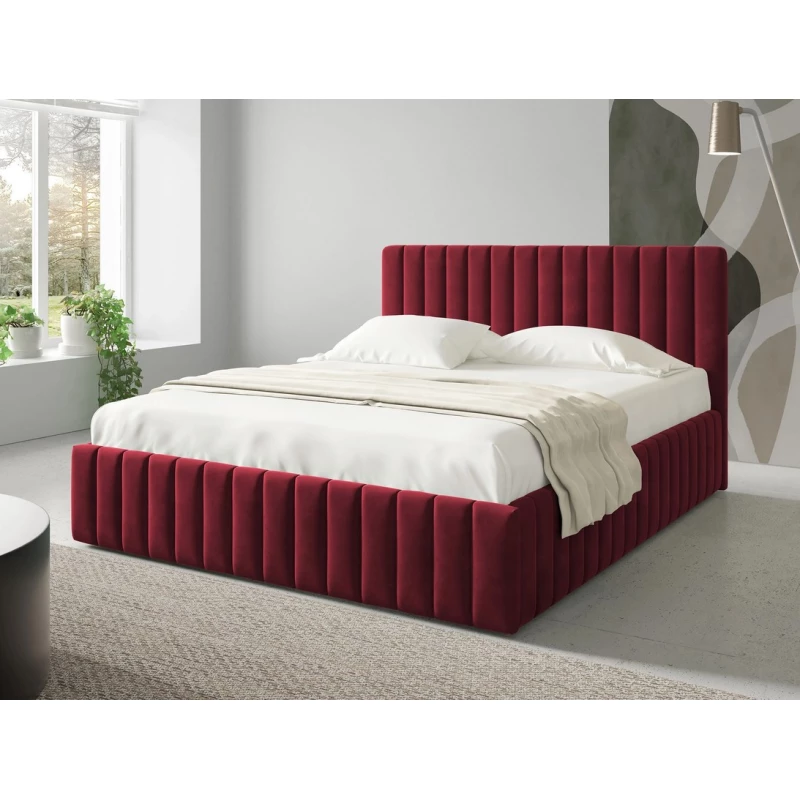 Manželská postel s úložným prostorem 140x200 ONANCOK 1 - červená