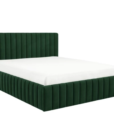 Manželská postel s úložným prostorem 160x200 ONANCOK 1 - zelená