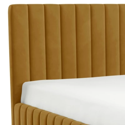 Manželská postel s úložným prostorem 160x200 ONANCOK 1 - latte