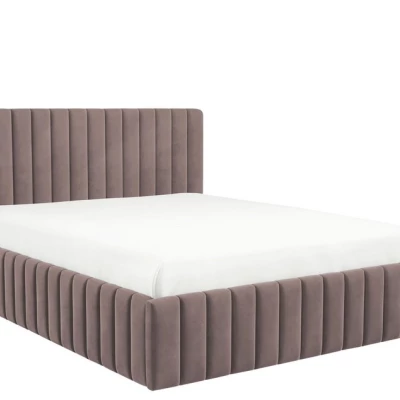 Manželská postel s úložným prostorem 160x200 ONANCOK 1 - špinavá růžová