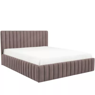 Manželská postel s úložným prostorem 160x200 ONANCOK 1 - špinavá růžová