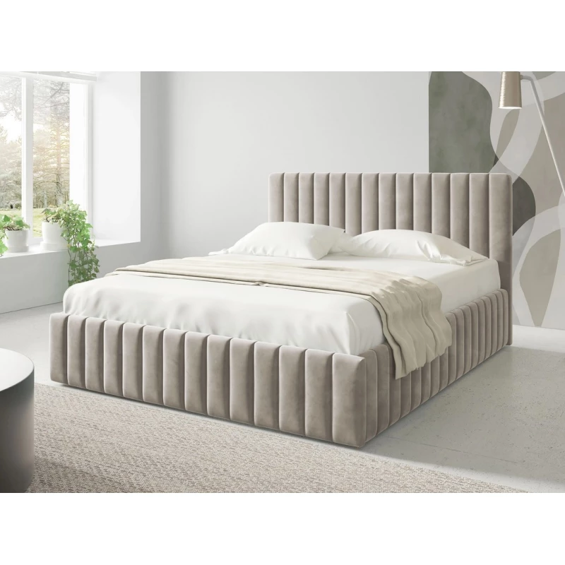 Manželská postel s úložným prostorem 180x200 ONANCOK 1 - latte