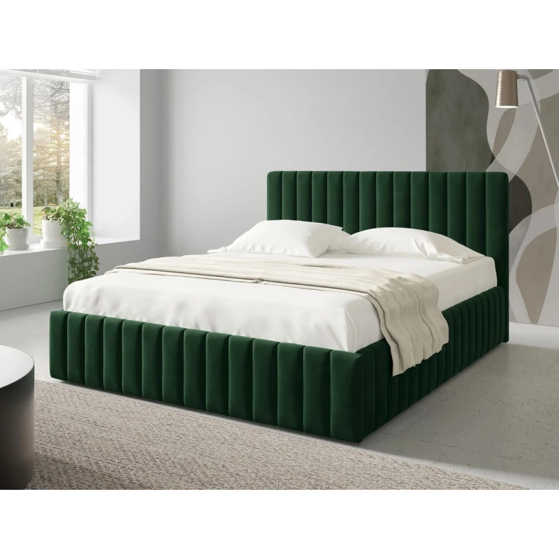 Manželská postel s úložným prostorem 180x200 ONANCOK 1 - zelená