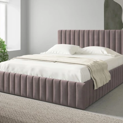 Manželská postel s úložným prostorem 180x200 ONANCOK 1 - špinavá růžová