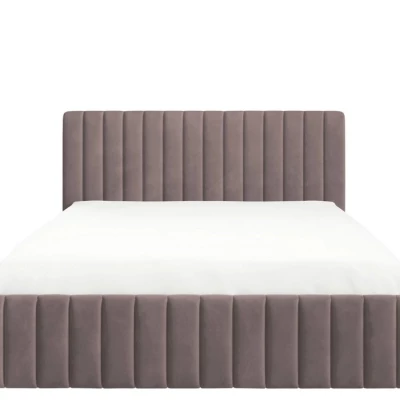 Manželská postel s úložným prostorem 180x200 ONANCOK 1 - špinavá růžová