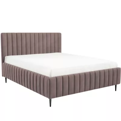 Dvojlůžková postel s úložným prostorem 180x200 ONANCOK 2 - špinavá růžová