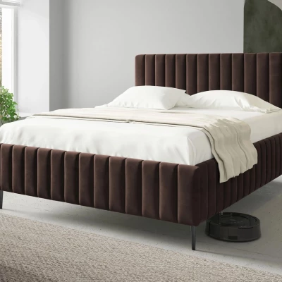 Dvojlůžková postel s úložným prostorem 180x200 ONANCOK 2 - hnědá