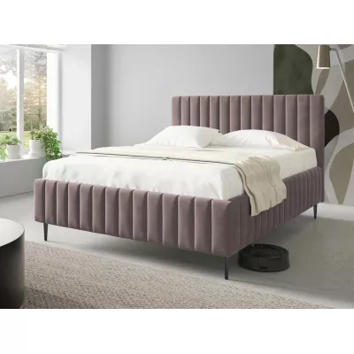 Dvojlůžková postel s úložným prostorem 160x200 ONANCOK 2 - špinavá růžová