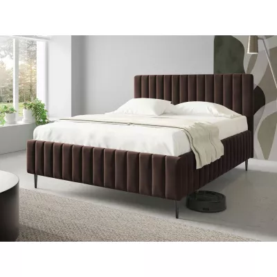 Dvojlůžková postel s úložným prostorem 160x200 ONANCOK 2 - hnědá