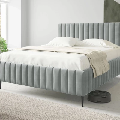 Dvojlůžková postel s úložným prostorem 160x200 ONANCOK 2 - šedá