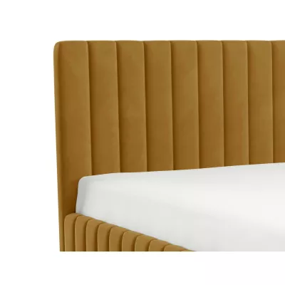 Dvojlůžková postel s úložným prostorem 180x200 ONANCOK 2 - hořčicová