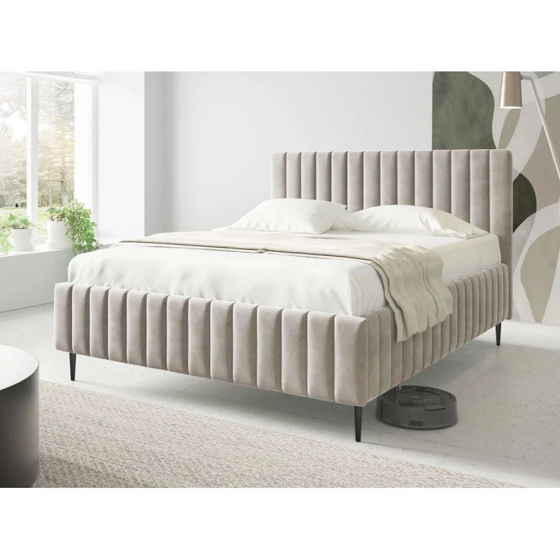 Dvojlůžková postel s úložným prostorem 160x200 ONANCOK 2 - latte