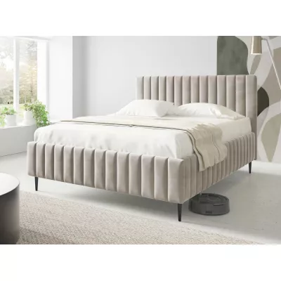 Dvojlůžková postel s úložným prostorem 160x200 ONANCOK 2 - latte