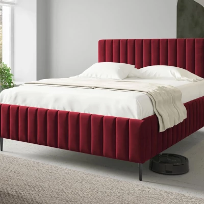 Dvojlůžková postel s úložným prostorem 140x200 ONANCOK 2 - červená